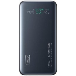 Power Bank INIU Leopard compacto 25000 mAh 140W Negro con cable integrado y pantalla LED