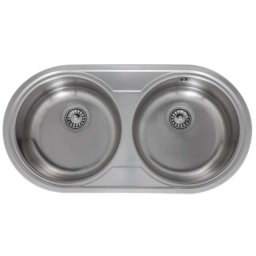 Fregadero Teka DR 80 2C Empotrado Ovalado Acero Inoxidable 2 Senos