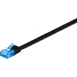 GOOBAY 96356 - Cable plano Cat.6a negro 7 m