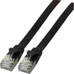EFB-ELEKTRONIK EFB K5545SW.025 - Cable de parche plano Cat.6a, U/FTP, 0,25m, negro