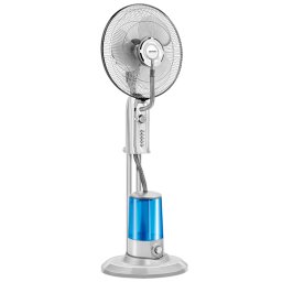 MPM MWP-20 Ventilador de Pie con Nebulizador de Agua, Función Humidificación, Ventilador con Agua 3 Velocidades, Temporizador 60 minutos, Flujo de aire 60 m3 / min, Diámetro 3 Aspas 33 cm, 75W