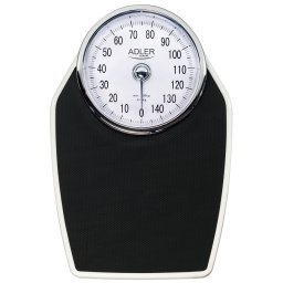 Adler AD8177 Báscula de Baño Analógica Mecánica, Profesional 150 Kg, Gran Precisión, Superficie Antideslizante, no Digital, Fácil de Usar, sin Pilas, Metal