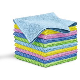 Blaumann Set 10 Paños de Cocina Microfibra, Juego de Bayetas Suaves para Secar, Super Absorbentes, Grandes 30x30cm, Toallas para Limpieza Cocina, Coche, Cristales, Baño, Reutilizables, Multicolor