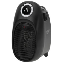 Adler AD7726 Mini Calefactor Portátil Cerámico sin Cable, Regulador de Temperatura 15 -35ºC, Pantalla LED, Temporizador 12 h, Bajo Consumo, Calefacción Baño, Camping, Oficina, Silencioso, 1500W
