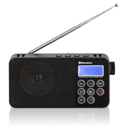 Roadstar TRA-2340PSW Radio Portátil Digital Multibanda AM / FM / SW Funciona a Red / Pilas, Toma de Auriculares, Transistor Pequeño y Ligero, Altavoz 8W, Temporizador para Apagado, Negro