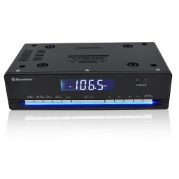 Roadstar CLR-725BT/BK Radio de Cocina Bajo Mueble Digital PLL FM, Altavoz Bluetooth Manos Libres, Alarma Dual, Temporizador para Apagado, Pantalla LCD, Negro