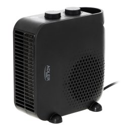 Adler AD7725B Calefactor Ventilador Eléctrico Portátil, Aire Caliente / Frío, 2 Niveles de Potencia, Termostato, Sistema de Seguridad contra Sobrecalentamiento, Calefacción Hogar, Camping, 2000W