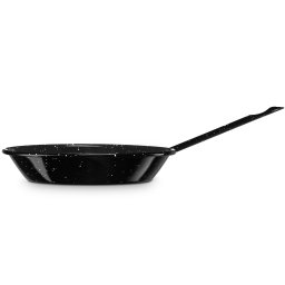 briebe Sartén Inducción 22 cm Acero Esmaltado, 1,7 L, Apta para Vitrocerámica, Fuego, Gas, Horno, Levante Negro Jaspeado