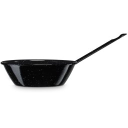 briebe Sartén Freidora Inducción 16 cm Acero Esmaltado, Sartén Honda Bordonada 0,6 L, Apta Vitrocerámica, Fuego, Gas, Horno, Levante Negro Jaspeado