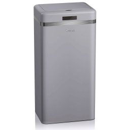 Swan Retro Cubo de Basura Cocina Automático, Sensor de Movimiento, 45 Litros, Metálico, Papelera Inteligente de Reciclaje Gran Capacidad, Diseño Vintage, Gris