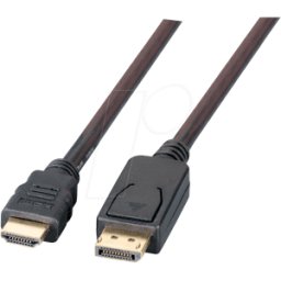 EFB-ELEKTRONIK EFB K5561HQSW.5 - DP > cable HDMI, 4K a 60Hz, 5 m, negro