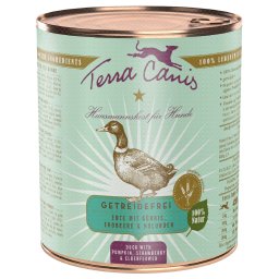 Terra Canis sin cereales 6 x 800g - Pato con calabaza, fresas y saúco