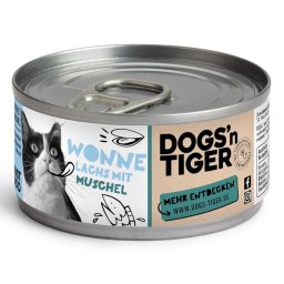 Dogs'n Tiger Cat filetes finos 24 x 70 g para gatos - Salmón y mejillón