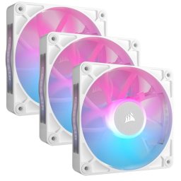 Corsair iCUE LINK RX120 RGB Starter Kit 3 Ventiladores Suplementarios PWM Blancos