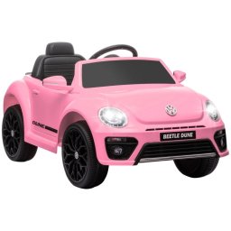 Aiyaplay Volkswagen Beetle Coche Eléctrico para Niños de +3 Años Rosa