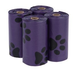Bolsas perfumadas para heces - 4 rollos de 15 bolsas - color violeta, olor a lavanda