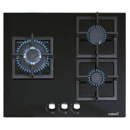 Placa de gas Cata SCI 6021 BK 60 cm Negro 3 Zonas Integrada