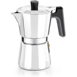 Cafetera Italiana BRA Perfecta 9 Tazas Inducción Aluminio Mate
