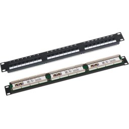 Patch Panel Roline PK-U5-1 Gigabit Ethernet 24 Puertos Rack 1U Acero Negro
