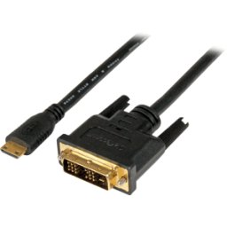 STARTECH.COM ST HDCDVIMM2M - Cable, Mini conector HDMI a conector DVI-D, 2 m..