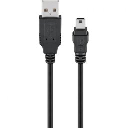 Goobay Cable USB-A 2.0 a Mini USB Macho/Macho 1m Negro