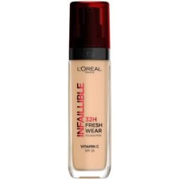 L'Oréal Paris Infaillible 32H Base de maquillaje Fresh Wear SPF25 y Vitamina C 30mL 210 SPF25