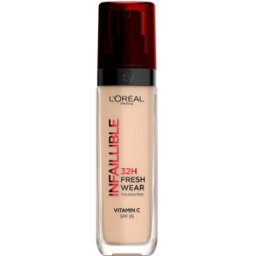 L'Oréal Paris Infaillible 32H Base de maquillaje Fresh Wear SPF25 y Vitamina C 30mL 132 SPF25