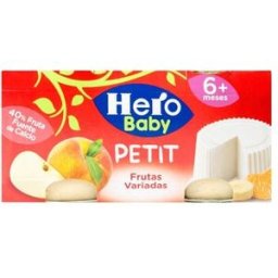 Hero Baby Petit Queso Fresco Frutas Variadas 2x80g