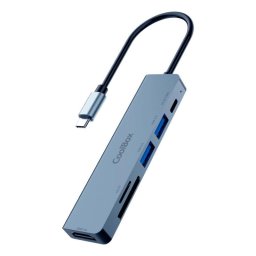 Base para portátil CoolBox MiniDock C61 USB-C HDMI 4K 2xUSB-A PD SD/MicroSD Gris