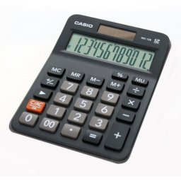Calculadora De Oficina Casio Mx-12b De 12 Dígitos, Color Negro