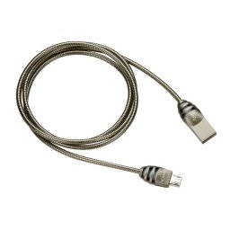 Canyon CNS-USBM5DG Cable MicroUSB a USB Macho/Macho 1m Gris Metalizado