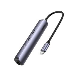 Hub USB 5 en 1 Ugreen USB-C 100W aluminio Gigabit Ethernet HDMI