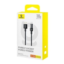 Cable de carga Baseus Gem USB A a USB C 1 m 100 W Nailon Negro