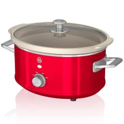 Olla de cocción lenta Swan SF17021RNEU retro 3,5L cerámica antiadherente