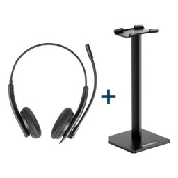 Auriculares iggual ENC3030 con cable USB para oficina y llamadas, cancelación de ruido, negros