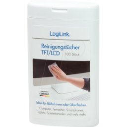LOGILINK RP0010 - Paños de limpieza para pantallas TFT, LCD, 100 pañ