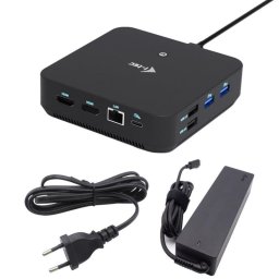Base para portátil I-Tec USB-C DP HDMI 100W carga triple pantalla 4K