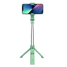 Palo para selfies Celly CLICKSFSTICKGN inalámbrico verde con trípode y bluetooth