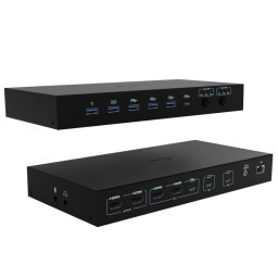 Base para portátil I-Tec USB-C Dock PRO triple host doble vídeo 92 W LAN