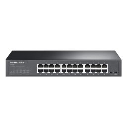 Switch Mercusys MS124GS 24 Puertos Gigabit Montaje en Rack Sin Ventilador