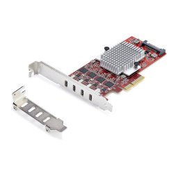 Tarjeta PCI Express Startech PEXUSB4DPIC 4 Puertos USB-C 10Gbps independiente