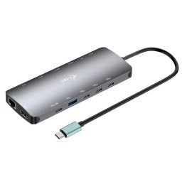 Base para portátil I-Tec Metal USB-C Nano 3 pantallas HDMI USB-C PD 140 W lector SD Ethernet
