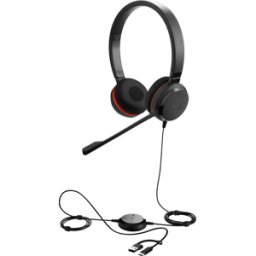 JABRA JA 5399-823-369 - Auriculares, Evolve 30 II, estéreo MS, adaptador USB C/A, conect