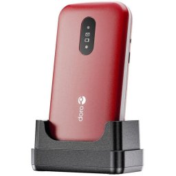 Teléfono móvil Doro 2820 concha 4G pantalla 2.8" 1000 mAh rojo y blanco
