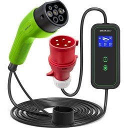 Cargador Móvil Qoltec Para Vehículos Eléctricos 2 En 1 Tipo 2 7kw 230v Cee 3 Pin