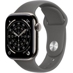 Apple Watch Series 11 GPS + Cellular 42mm Caja Titanio Natural con Correa Deportiva Gris Piedra M/L
