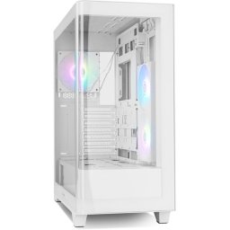 Caja PC NOX Hummer ETHER Semitorre Gaming Cristal Curvo ATX USB-C Blanco