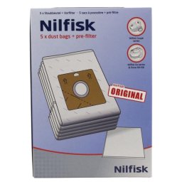 Bolsa para el polvo Nilfisk W7-51559 Gris y Blanco para aspiradoras Coupe y Force 5 unidades