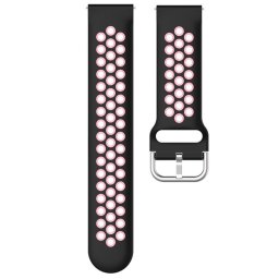 Cool Correa Universal Goma Negro-Rosa 20mm para Amazfit Bip/GTS/Bip Lite/Huawei/Samsung/Cool Oslo