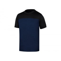 Camiseta de algodon deltaplus color azul/negro talla s
